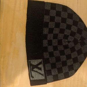 Louis Vuitton Mens Damier Graphite Beanie Cap